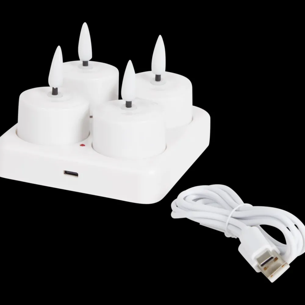 Bougies< Bougies chauffe-plats LED Blanc Blanc | Action FR