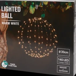 Tous Les Articles Habitat|Décoration Saisonnière< Boule lumineuse Blanc chaud | Action FR