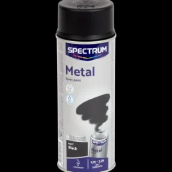 Tous Les Articles Bricolage|Peinture<Spectrum Peinture en aérosol pour métal Noir mat Noir 400 ml | Action FR