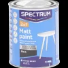 Tous Les Articles Bricolage|Peinture<Spectrum Peinture mate 2-en-1 Noir Noir 750 ml | Action FR