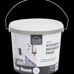 Tous Les Articles Bricolage|Peinture< Peinture pour salle de bain et cuisine Home Vision Blanc mat Blanc | Action FR