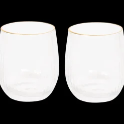 Tous Les Articles Cuisine|Verres< Verres à bord doré 2 Pièces | Action FR